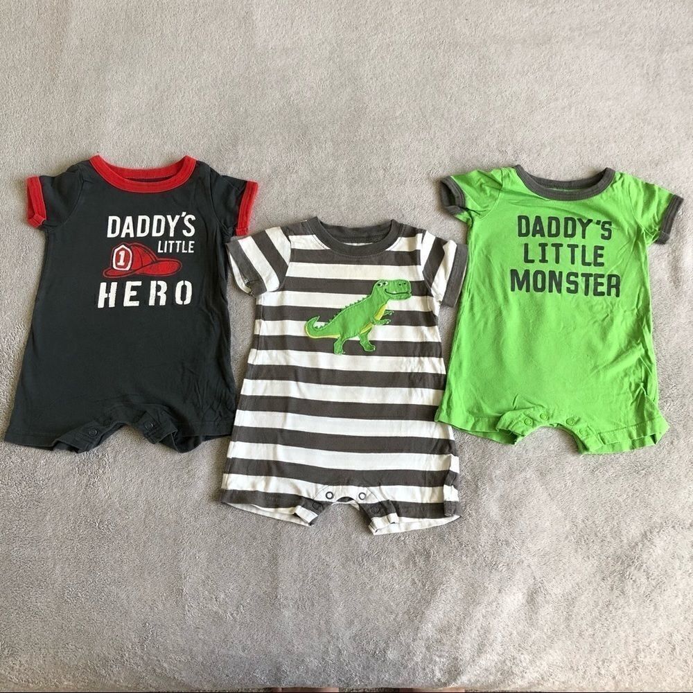 Carter’s Short Sleeve Rompers(lot of 3) - Picture 2 of 13